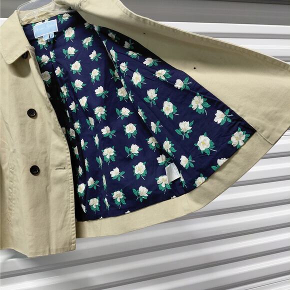 Draper James Women's Jacket Size 4 Tan Double Breasted Bell Sleeve Classic Chic - Picture 5 of 8